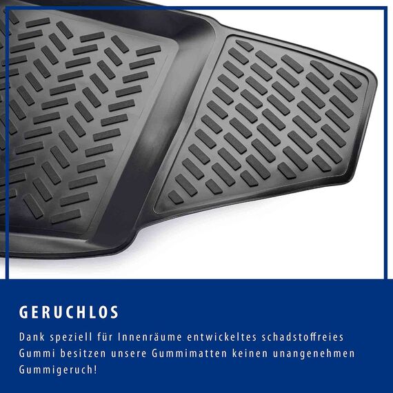 ELMASLINE 3D Gummimatten Set für VW Golf 5 Baujahr 2003-2009 | Extra hoher 5cm Rand