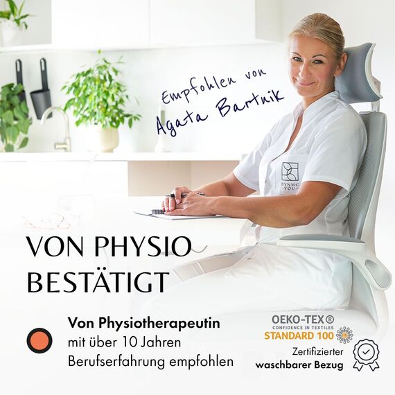 DYNMC you Keilkissen Stuhl - Test SEHR GUT - Sitzkissen Stuhl - Mit Physiotherapeuten Entwickelt - Ergonomisches Sitzkissen Bürostuhl - Sitzerhöhung Erwachsene Erhöht Sitzkomfort im Home Office