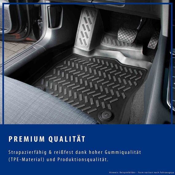 ELMASLINE 3D Gummimatten Set für VW Golf 5 Baujahr 2003-2009 | Extra hoher 5cm Rand