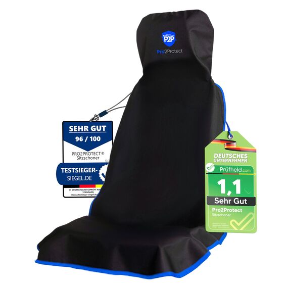 Pro2Protect [2X Test SEHR GUT] Autositzschoner Vordersitze | WASSERDICHT | 1er Set | Autositzbezüge Sitzauflage Sitzbezüge Auto | Schonbezug vorne Autositzauflage Sitzschoner Auto Zubehör Innenraum