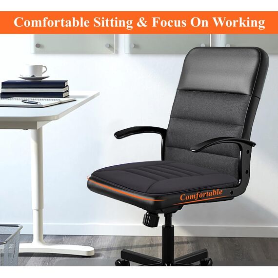 kingphenix Auto Sitzkissen mit 3,0 cm Komfort Memory Foam Sitzkissen für Auto und Bürostuhl - Schwarz
