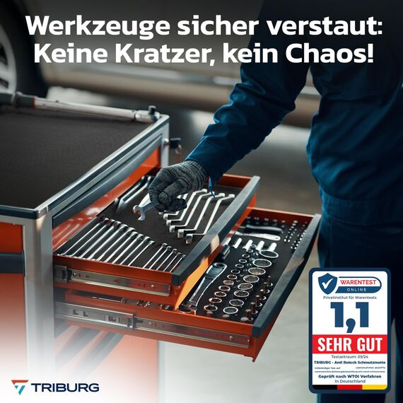 TRIBURG Universal Antirutsch Schmutzmatte 60x90 cm Wasserdicht und Zuschneidbar - Kofferraummatte - Antirutschmatte Auto - Antirutschmatte Schubladen - Kofferraum Schutzmatte