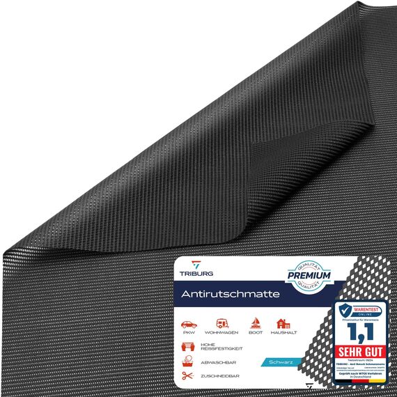 Universal Antirutschmatte 120x100 cm - rutschfeste Gummimatte zuschneidbar und abwaschbar - Ideal als Auto Kofferraummatte, Teppich Unterlage, Schubladen Matte, Kofferraum Schutzmatte