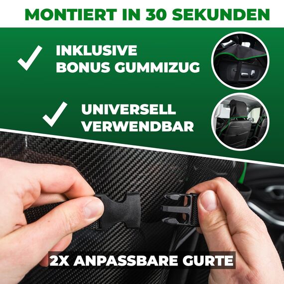 Pro2Protect [2X Test SEHR GUT] Autositzschoner Vordersitze | WASSERDICHT | 1er Set | Autositzbezüge Sitzauflage Sitzbezüge Auto | Schonbezug vorne Autositzauflage Sitzschoner Auto Zubehör Innenraum