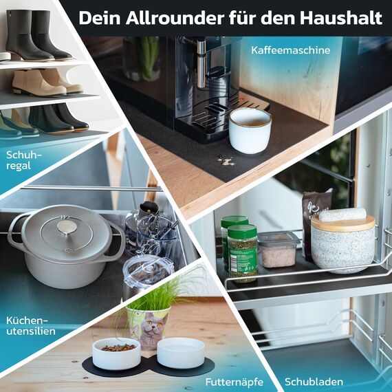 TRIBURG Universal Antirutsch Schmutzmatte 120x180 cm Wasserdicht und Zuschneidbar - Kofferraummatte - Antirutschmatte Auto - Antirutschmatte Schubladen - Kofferraum Schutzmatte