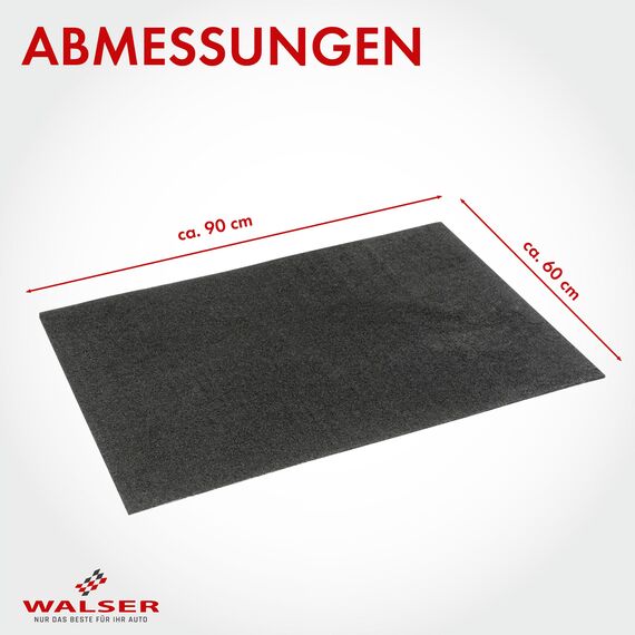 WALSER Premium Öl Auffangmatte 60x90 cm, Qualitätssieger Sehr Gut*, Werkbank Unterlage, Garagenboden Matten 1 Stück, Garagenmatte Auto, Motorrad Matte Garage, Auto Unterleger, Werkstatt Ölmatte