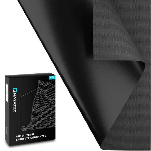 HAYATEC Universal Antirutschmatte Auto Kofferraum Schutzmatte 120x100cm Gummimatte Kofferraummatte rutschfeste Unterlage Schwarz Wasserdicht zuschneidbar für maximalen Schutz & Sauberkeit
