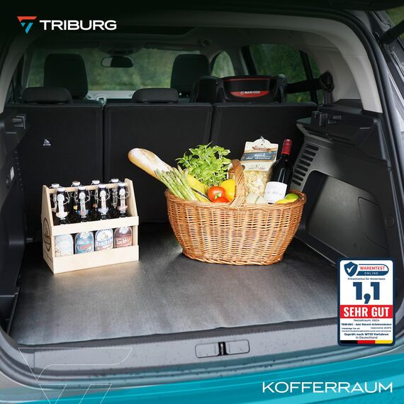 TRIBURG Universal Antirutsch Schmutzmatte 60x90 cm Wasserdicht und Zuschneidbar - Kofferraummatte - Antirutschmatte Auto - Antirutschmatte Schubladen - Kofferraum Schutzmatte (Packung mit 3)