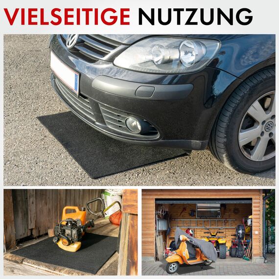 WALSER Premium Öl Auffangmatte 60x90 cm, Qualitätssieger Sehr Gut*, Werkbank Unterlage, Garagenboden Matten 1 Stück, Garagenmatte Auto, Motorrad Matte Garage, Auto Unterleger, Werkstatt Ölmatte