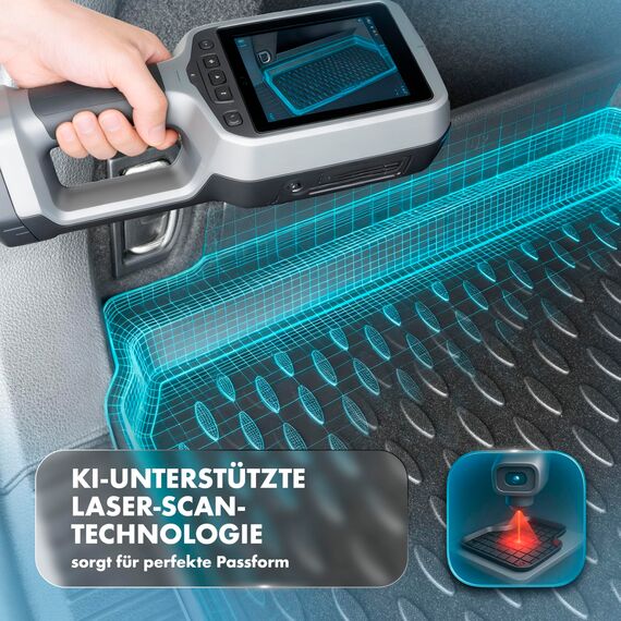 WALSER XTR Kofferraumwanne für VW Passat (B8) Variant 08/2014-2023, Passat Alltrack (B8) Variant 2015-Heute, 100% passgenaue Antirutschmatte Auto, Kofferraum Schutzmatte, Auto Gummimatten