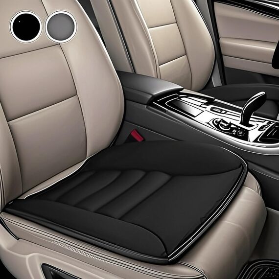 Big Ant Sitzkissen Auto TÜV-geprüfte Orthopädisches Autositzkissen Fahrersitz - Memory Foam Sitzauflage EXTRA DÜNN & ATMUNGSAKTIV Keilkissen Auto, Bürostuhl, PC-Stuhl - rutschfest, 50x40cm (1 Stück)