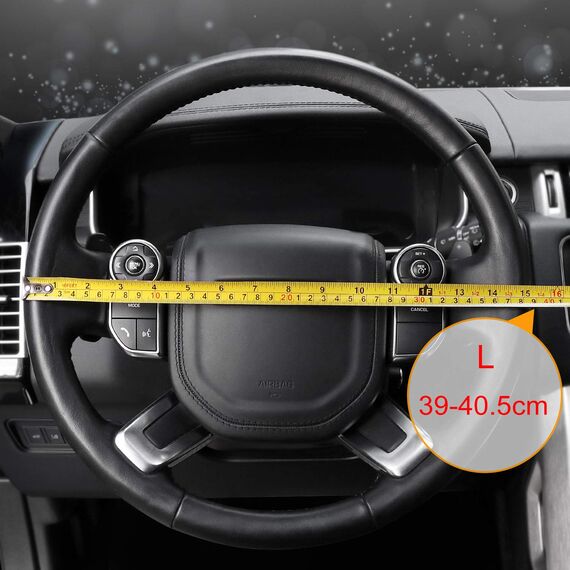 COFIT Anti-Rutsch Lenkradbezug Auto Lenkrad üBerzug Lenkradhülle Universal Mikrofaser Leder Autolenkradbezug Autozubehör L 39-40.5cm Schwarz