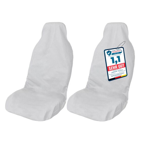 LIONSTRONG® Autositzschoner Vordersitz universell kompatibel - Saugfähige Autositzbezüge Vordersitze - Sitzschoner Sitzbezüge Auto - Autositz Sitzschutz - Werkstattschoner - Microfleece 2 Stück