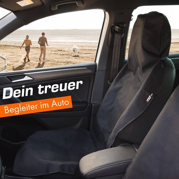 Upgrade4cars wasserdichter Autositzschoner für Vordersitze | Fahrersitz Schonbezug für Werkstatt, Arbeit, Sport usw. | Autositz-Auflage Universal | Auto-Sitzbezug vorne