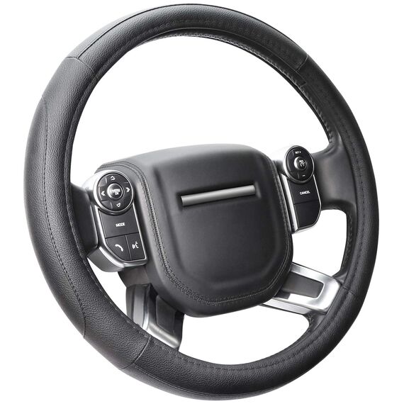 COFIT Anti-Rutsch Lenkradbezug Auto Lenkrad üBerzug Lenkradhülle Universal Mikrofaser Leder Autolenkradbezug Autozubehör L 39-40.5cm Schwarz
