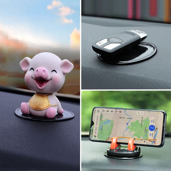 5 Stück Anti Rutsch Pad Auto,Waschbare Antirutschmatte für Handy Armaturenbrett,Wiederverwendbarer Doppelseitig Klebende Nano Gel Pad