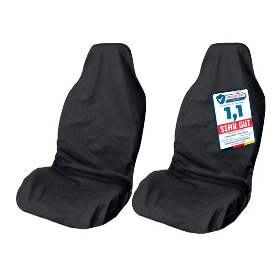 LIONSTRONG® Autositzschoner Vordersitz universell kompatibel [WASSERDICHT] - Autositzbezüge Vordersitze - Sitzschoner Sitzbezüge Auto - Autositz Sitzschutz - Werkstattschoner - Polyester 2 Stück