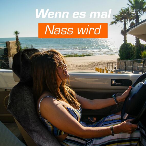 Upgrade4cars 2 x Frottee Autositzschoner für Vordersitze | Fahrersitz Schonbezug aus Baumwolle in Schwarz | Handtuch Autositzauflage für Sport, Arbeit, Sommer & Winter