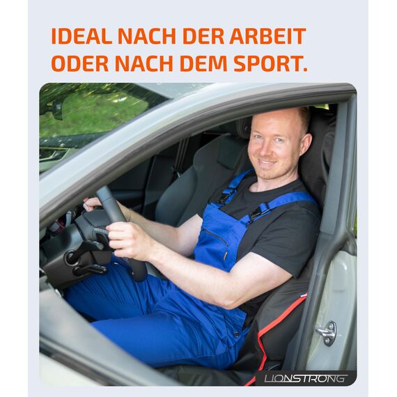 LIONSTRONG® Autositzschoner Vordersitz universell kompatibel [WASSERDICHT] - Autositzbezüge Vordersitze - Sitzschoner Sitzbezüge Auto - Autositz Sitzschutz - Werkstattschoner - Polyester Rot