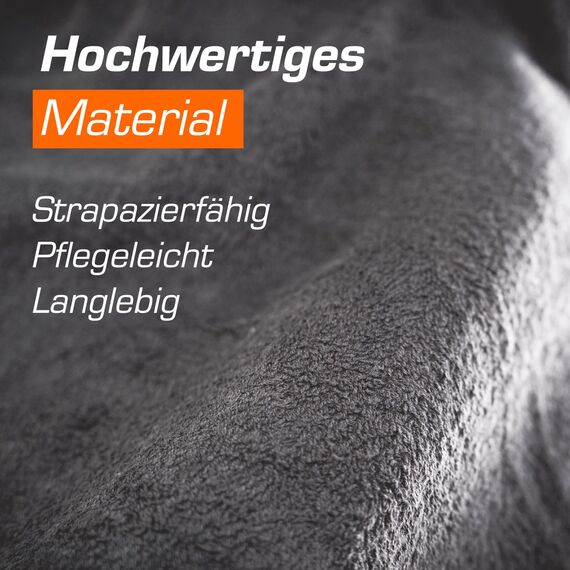 Upgrade4cars Frottee Autositzschoner für Vordersitze | Fahrersitz Schonbezug aus Baumwolle in Grau | Handtuch Autositzauflage für Sport, Arbeit, Sommer & Winter