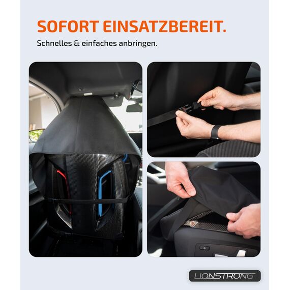 LIONSTRONG® Autositzschoner Vordersitz universell kompatibel [WASSERDICHT] - Autositzbezüge Vordersitze - Sitzschoner Sitzbezüge Auto - Autositz Sitzschutz - Werkstattschoner - Sportsitze 2 Stück