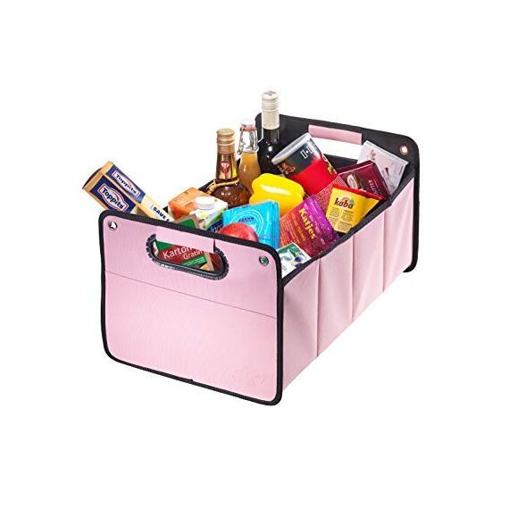 CB Präsentwerbung GmbH CBag rosa - Kofferraumtasche aus Polyester mit stabilem Boden - Klappbox Kofferraumbox Faltbox Organizer Autobox Tasche Auto Kofferraum Zubehör (rosa)