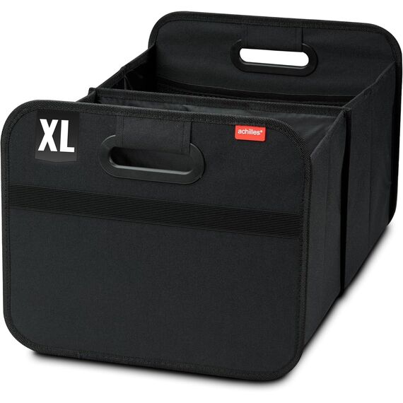 achilles Auto Kofferraum Organizer XL – Kofferraumtasche XL mit viel Stauraum – Geräumige & Pflegeleichte Faltbox – Auto Zubehör Innenraum Organizer – Stabiler Boden & Tragegriff – Schwarz