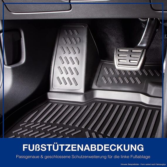 ELMASLINE 3D Gummimatten & Kofferraumwanne Set für OPEL Corsa F 2019-2025 Verbrenner (Passt Nicht in Elektro und Hybrid !!!) | Fußmatten Kofferraum Zubehör