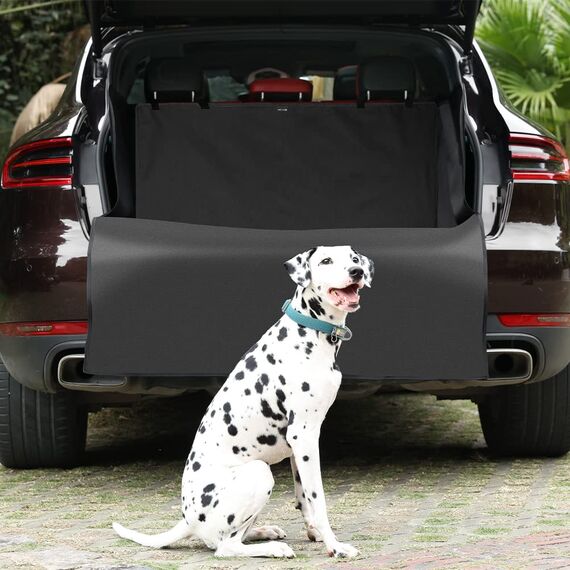 KYG Abdeckplane für Kofferraum Auto Futter für Haustiere copribaule Wasserdicht Sitzbezug Universal hinten mit Seitenschutz Abdeckung Robuste Mehrzweck-Matte Schwarz