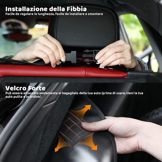 KYG Abdeckplane für Kofferraum Auto Futter für Haustiere copribaule Wasserdicht Sitzbezug Universal hinten mit Seitenschutz Abdeckung Robuste Mehrzweck-Matte Schwarz