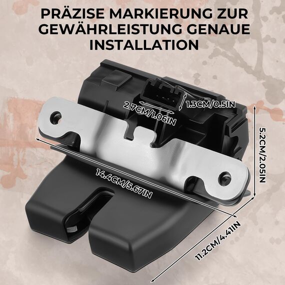 GEAREVER Heckklappenschloss Kofferraum Türschloss Verriegelung kofferraumschloss für Ford Fiesta MK6 2008-2017 B-Max 2012-2017 1761865 8A61A442A66BE DK5162310D, 1 Stück