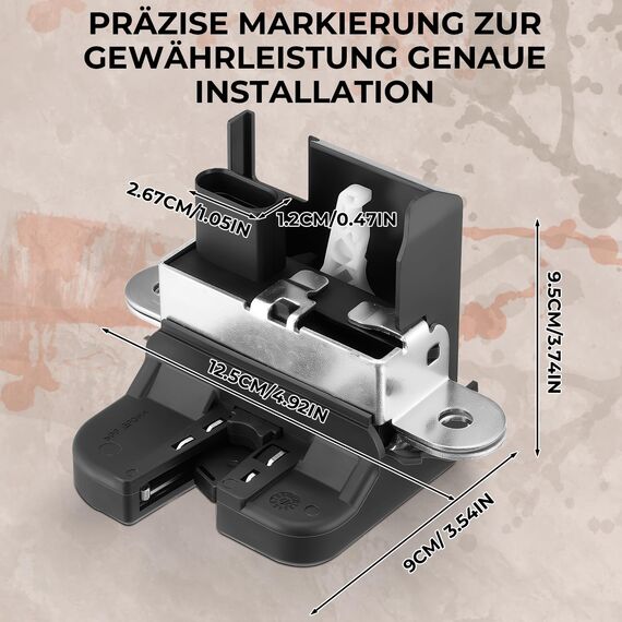 GEAREVER Heckklappenschloss Türschloss Verriegelung Kofferraumschloss für VW GOLF 5 6 GTI Passat NEW POLO TIGUAN Seat Leon ALTEA IBIZA Skoda 6RD827505A 5ND827505 5KD827505
