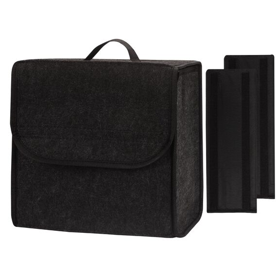 Einesin Upgraded Kofferraumtasche Toolbag mit verstärkten Seitenwänden, Nadelfilz Kofferraum-Organizer, Autotasche, Aufbewahrungstasche, Kofferraum-Toolbag (30x15x30cm-Upgraded)