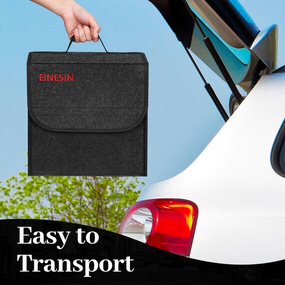 Einesin Auto Organizer Toolbag, Kofferraum Organizer aus Filz mit Klett Fixierung, Auto Zubehör für Werkzeug & Autopflege, Auto Organizer Kofferraum, Kofferraumtasche (30 * 15 * 30CM-2PCS)