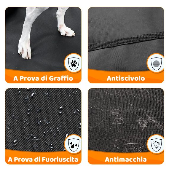 KYG Abdeckplane für Kofferraum Auto Futter für Haustiere copribaule Wasserdicht Sitzbezug Universal hinten mit Seitenschutz Abdeckung Robuste Mehrzweck-Matte Schwarz