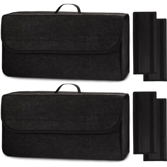 Einesin Upgraded Kofferraumtasche Toolbag mit verstärkten Seitenwänden, Nadelfilz Kofferraum-Organizer, Autotasche, Aufbewahrungstasche, Kofferraum-Toolbag (50 x15x25CM-2PCS-Upgraded)