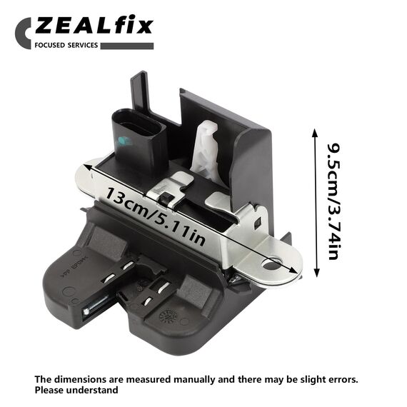 ZEALfix Heckklappenschloss Kofferraum Verriegelung Heckklappe Türschloss 5M0827505E für ALTEA LEON IBIZA TOLEDO GOLF MK5 MK6 TIGUAN 1K6827505E