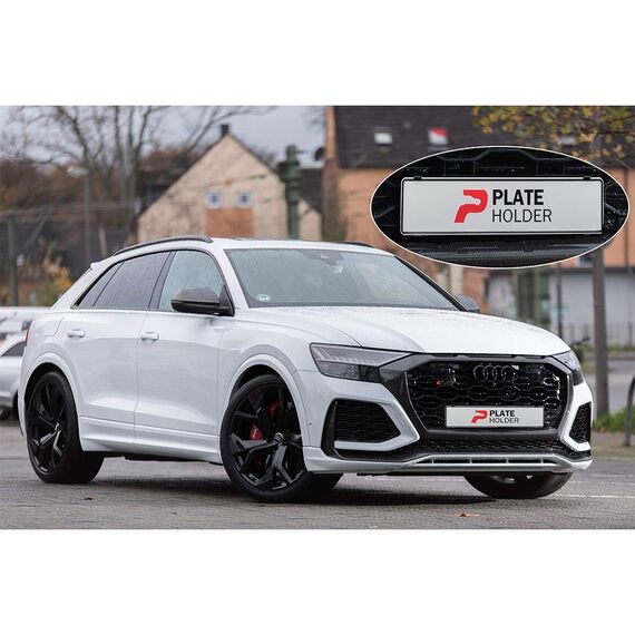 PLATEHOLDER® ORIGINAL - rahmenlose universal Kennzeichenhalter Nummernschildhalter - unsichtbar und wetterfest - Nummernschildhalterung für jedes Auto mit Straßenzulassung Tüv