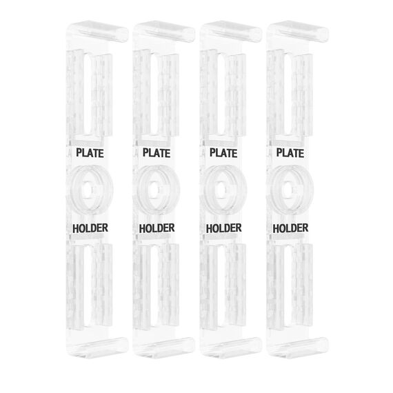 PLATEHOLDER® ORIGINAL - rahmenlose universal Kennzeichenhalter Nummernschildhalter - unsichtbar und wetterfest - Nummernschildhalterung Transparent mit Straßenzulassung Tüv