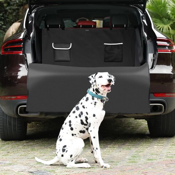 KYG Universal Kofferraumschutz mit Seitenschutz 185 * 115 * 48cm Universal Hundedecke XL Wasserdicht, rutschfest, Kratzfest, Kofferraumdecke für Auto, Kombi, Van & SUV, Schwarz