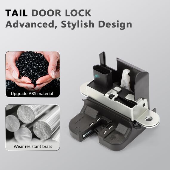 ZEALfix Heckklappenschloss Kofferraum Verriegelung Heckklappe Türschloss 5M0827505E für ALTEA LEON IBIZA TOLEDO GOLF MK5 MK6 TIGUAN 1K6827505E