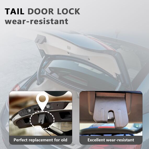 ZEALfix Heckklappenschloss Kofferraum Verriegelung Heckklappe Türschloss 5M0827505E für ALTEA LEON IBIZA TOLEDO GOLF MK5 MK6 TIGUAN 1K6827505E