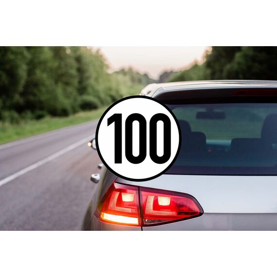 tradercat Auto Aufkleber Anhänger Wohnmobil LKW Bus 100 km/h kmh Geschwindigkeit - 20cmx20cm - für alle Oberflächen - Heckklappe, etc. - Digitaldruck (3)