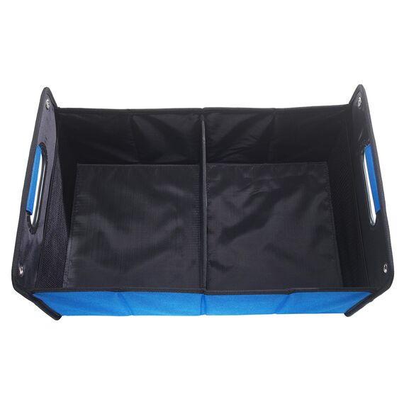 CB Präsentwerbung GmbH Kofferraumtasche aus Polyester mit stabilem Boden (blau - neutral) - Klappbox Kofferraumbox Faltbox Organizer Autobox Tasche Auto Kofferraum Zubehör