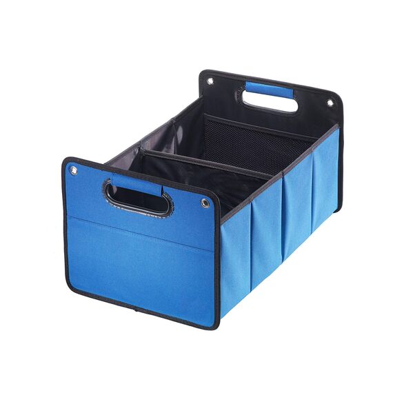 CB Präsentwerbung GmbH Kofferraumtasche aus Polyester mit stabilem Boden (blau - neutral) - Klappbox Kofferraumbox Faltbox Organizer Autobox Tasche Auto Kofferraum Zubehör