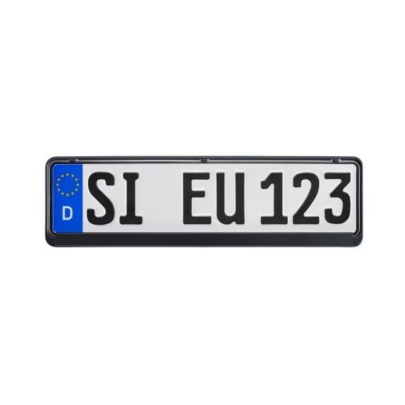 Kennzeichenhalter"SCHWARZ" (460 x 114mm) für Kurz-Kennzeichen, 1 Stück