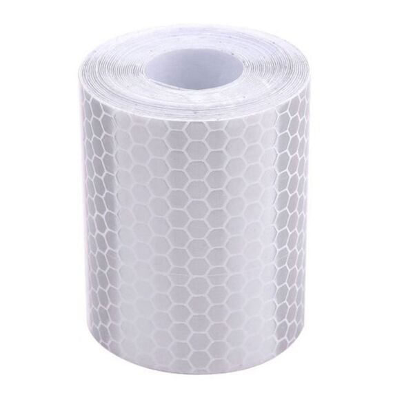 GIZGA Reflektorband 3 Rolle 5cm x 300cm Klebeband für Sicherheit Warnklebeband Sicherheit Markierung Band (Weiß)