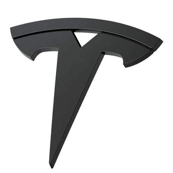 Spigen Tesla Model 3 Highland (~2026) Vorderes Emblem Logo Aufkleber, Perfekte Anpassung und Abdeckung, Einfache Installation, Kompatibel mit Tesla Model 3 Highland 2026 Zubehör - Schwarz