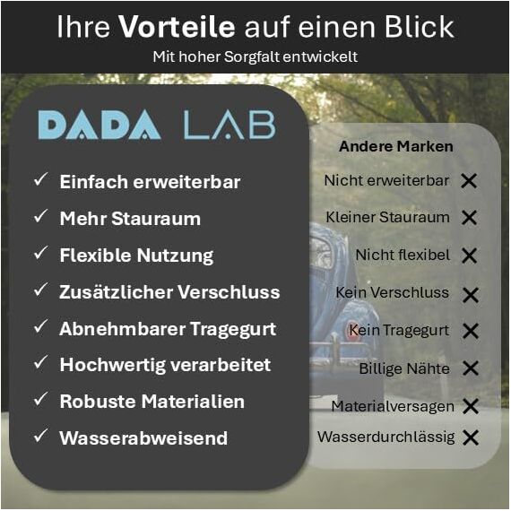 DADA LAB Erweiterbare Kennzeichentasche für KFZ-Händler, Zulassungsdienste & Werkstätten - Organisiert & Sicher für Unterwegs