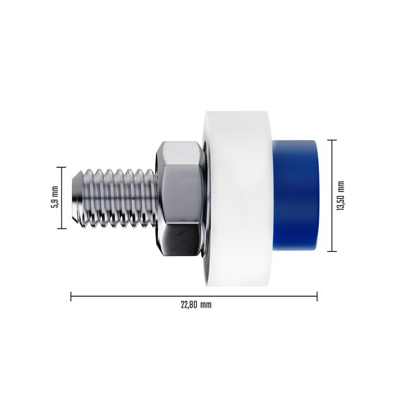 Kennzeichen Schrauben M6x20mm Kennzeichenbefestigung 4er Set mit Abdeckkappen Befestigung für KFZ Nummernschild Auto Motorrad